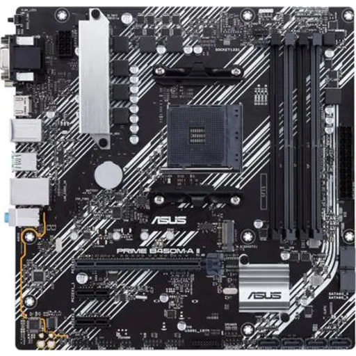 Imagen 2 de Tarjeta Madre Asus PRIME B450M-A II LGA AMD AM4 3°G DDR4 M.2 DVI HDMI VGA USB3.2