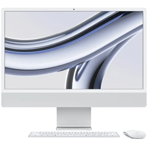 Imagen 0 de MQR93CI/A iMac Ret 4.5K 24/M3/8C CPU/8C GPU/8GB RAM/256GB Silver