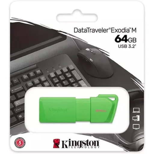 Imagen 0 de Pendrive 64GB Kingston USB flash drive 3.2 Gen 1 NEON Green