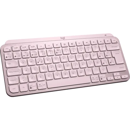 Teclado Inalámbrico Logitech MX Keys Mini, Bluetooth 5.0, 2.4GHz, USB-C,  Rosado, Español