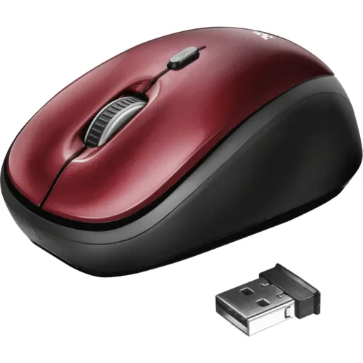 Imagen 0 de Mouse Inalámbrico Trust 19522 Yvi Óptico 1600DPI 2.4GHz 4 Botones USB Rojo