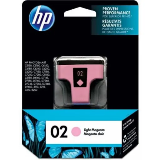 Imagen 0 de HP 02 - 5.5 ml - magenta claro - original - cartucho de tinta - para Photosmart 31XX, 7180, 82XX, C5100, C5170, C5173, C5175, C5177, C5190, C5194, C6150, C7100