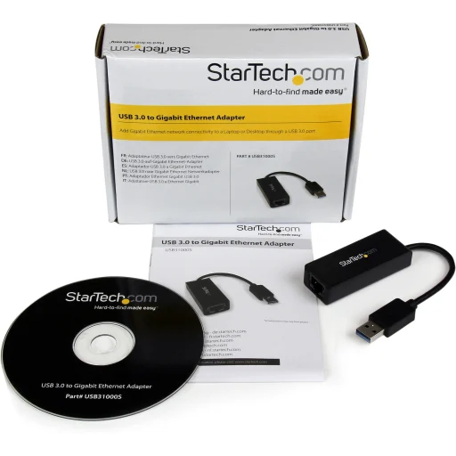 Imagen 5 de Adaptador USB 3.0 a Red Gigabit Ethernet RJ-45 Negro - Startech 