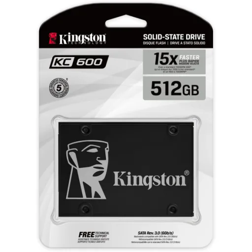 Imagen 3 de Unidad SSD Kingston KC600 512GB 2.5" 7mm SATA 3 6GB/s Lec 550MB/s Esc 520MB/s