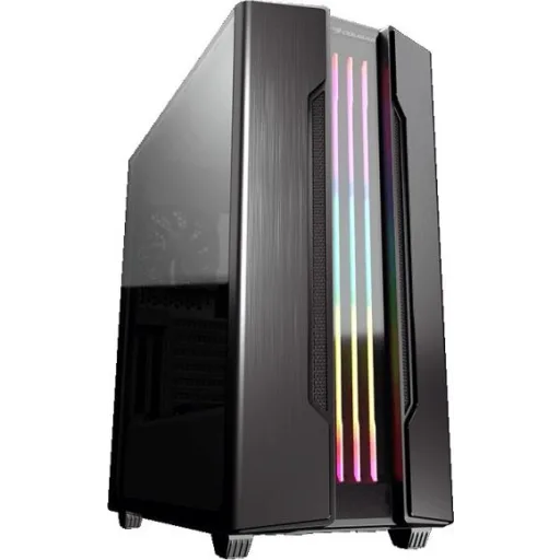 Imagen 1 de Gabinete Gamer Cougar Gemini S, Panel Vidrio templ MidTower NegroPlata s/Fuente