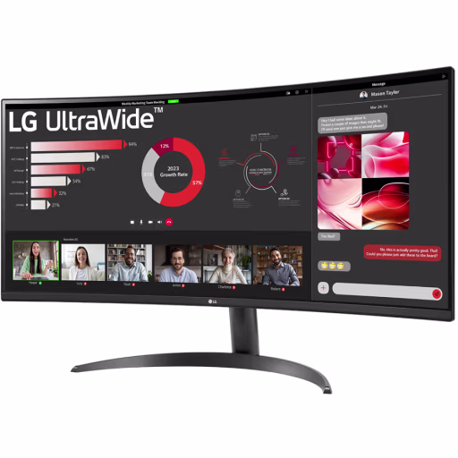 Imagen 1 de Monitor Curvo LG 34WR50QC-B 34" WQHD 3440*1440 VA DP 2*HDMI 100Hz FreeSync