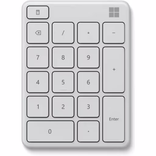 Imagen 0 de Teclado Numérico Inalámbrico Microsoft Bluetooth 5.0 Color Blanco