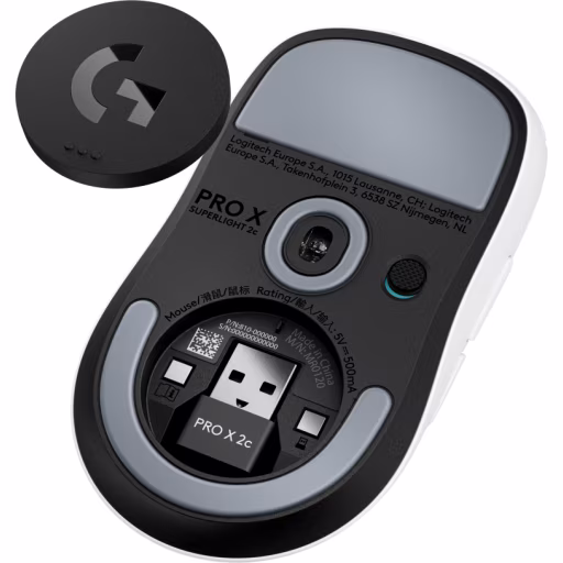 Imagen 2 de Mouse Inalámbrico Gamer Logitech Pro X SuperLigth 2C SenHero 2 LIGTHFORCE Blanco