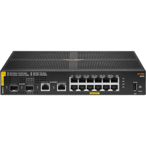 Imagen 0 de Switch Aruba 6000, 12 Puertos PoE 10/100/1000Mbit/s + 2 SFP 32Gbits 8192 Ent Adm
