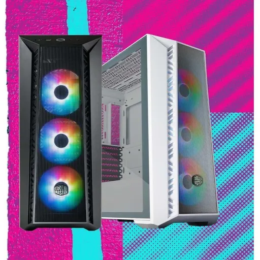 Imagen 5 de Gabinete Gamer Cooler Master MasterBox MB520 Mesh USB3.2 USB-C Vidrio Temp White