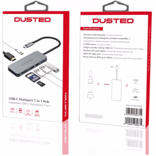 Imagen 4 de HUB USB-C multipuerto USB-A, micro SD/SD, HDMI, PD Dusted