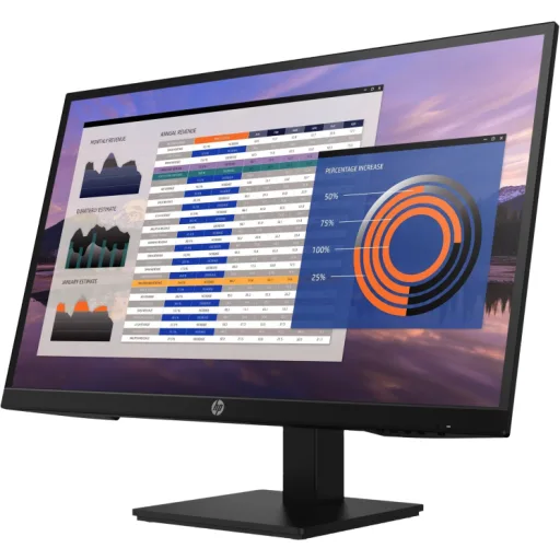 Imagen 1 de HP P27h G4 - Monitor LED - 27" - 1920 x 1080 Full HD (1080p) @ 60 Hz - IPS - 250 cd/m² - 1000:1 - 5 ms - HDMI, VGA, DisplayPort - altavoces - negro