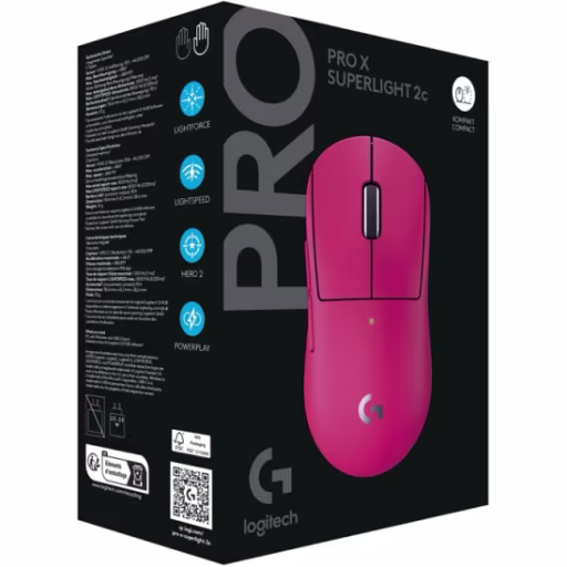 Imagen 13 de Mouse Inalámbrico Gamer Logitech Pro X SuperLigth 2C SenHero 2 LIGTHFORCE Rosado