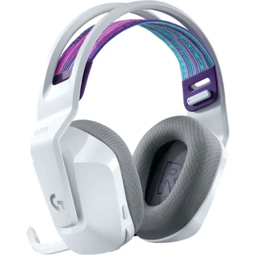Imagen 2 de Audífonos Gamer Inalámbricos Logitech G733 Lightspeed RGB Dongle USB Color Blanc