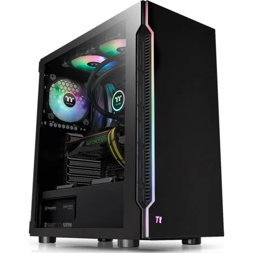 Imagen 0 de Gabinete Thermaltake H200 TG RGB Vidrio Templado 2*USB3.0 Audio ATX Negro