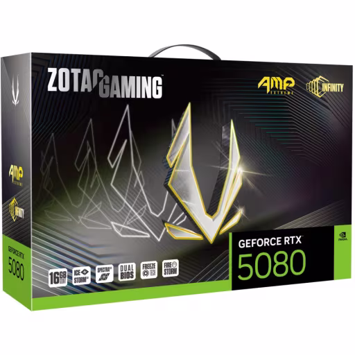 Imagen 6 de Tarjeta de Video Zotac GAMING GF RTX 5080 AMP Ext INFINITY 16GB GDDR7 3*DP HDMI 