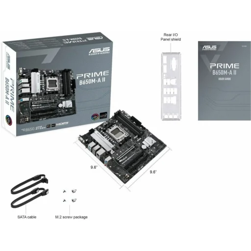 Imagen 2 de Tarjeta Madre Asus PRIME B650M-A II AMD AM5 4*DDR5 2*M.2 DP HDMI VGA PS/2 USB3.2