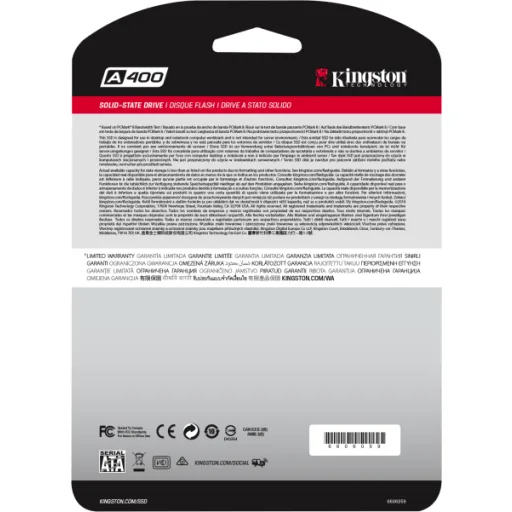 Imagen 4 de Unidad SSD Kingston SSDNow A400 240GB 2.5" 7mm SATA 3 Lect500MB/s Escr350MB/s