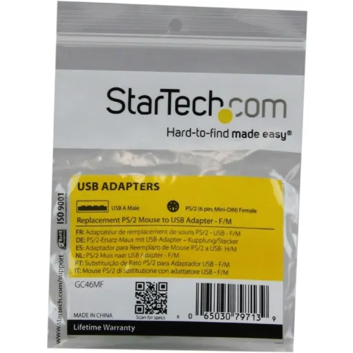 Imagen 1 de Adaptador Teclado o Mouse Conector PS/2 MiniDIN Hembra a USB Macho - StarTech