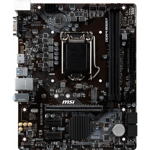 Imagen 1 de Tarjeta Madre MSI B365M PRO-VH LGA1151 8/9°G DDR4 M.2 VGA HDMI PCIe x1 x16 mATX