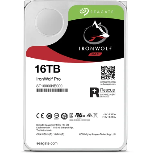 Imagen 3 de Disco Duro Seagate IronWolf Pro 16TB 3.5" 7200RPM SATA3 6Gbit/s 256MB p/NAS