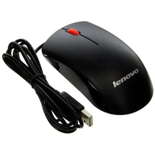 Imagen 2 de Kit Teclado Mouse Alámbrico Lenovo Essential Español, Óptico 1000DPI USB Negro