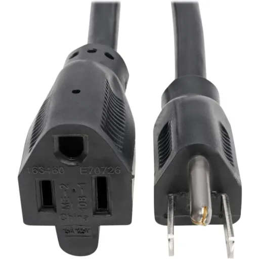 Imagen 5 de Tripp Lite 25ft Power Cord Extension Cable Heavy Duty 14AWG 5-15P 5-15R 15A 25' - Cable alargador de alimentación - NEMA 5-15 (H) a NEMA 5-15P (M) - CA 120 V - 15 A - 7.6 m - negro
