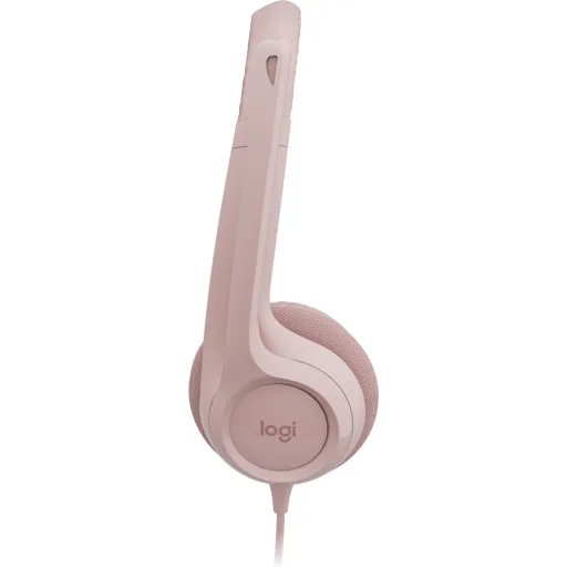 Imagen 2 de Audífonos Alámbricos Logitech H390 c/Mic bidirec Cancelacion de ruido USB Rosado