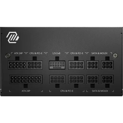 Imagen 1 de Fuente de Poder MSI MAG A750GL PCIE5. 80 Plus FAN 120mm Act PFC Modular ATX Negr