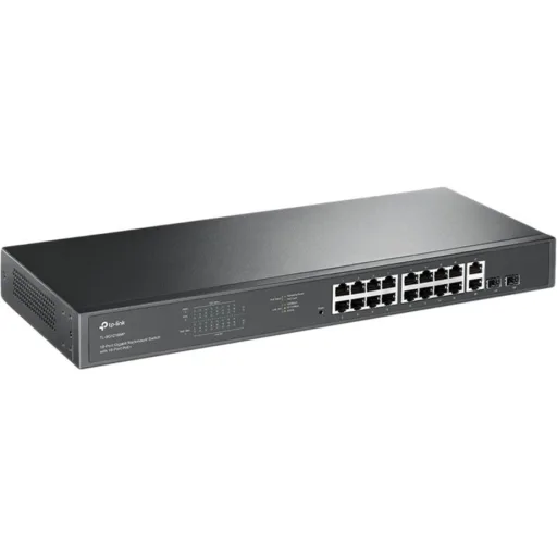 Imagen 4 de TP-Link JetStream TL-SG1218MP - V1 - conmutador - 16 x 10/100/1000 (PoE+) + 2 x 10/100/1000 + 2 x Gigabit SFP combinado - montaje en rack - PoE+ (250 W)