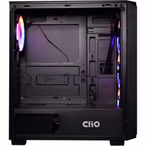 Imagen 0 de Gabinete Gamer Clio P1 MESH, 4 FAN ARGB USB3.0/2.0 VidrioTemplado Full ATX Negro