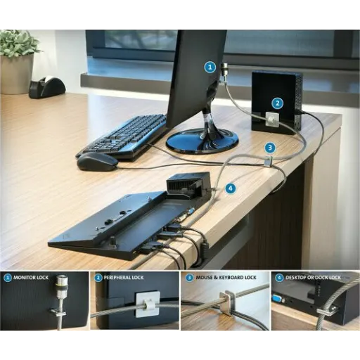 Imagen 5 de Cable de Seguridad Kensington para Computadores y periféricos Acero Carb c/LLave