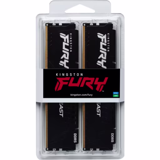 Imagen 4 de Memoria RAM 32GB (2*16GB) DDR5 6000MHz DIMM CL30 Non-ECC 1.4v 288p FURY Beast
