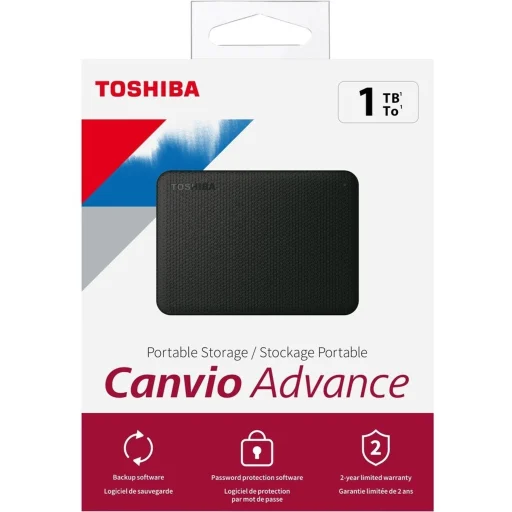 Disco Duro Externo Toshiba Canvio Advance 1TB USB 3.0 Color Negro MAC y PC