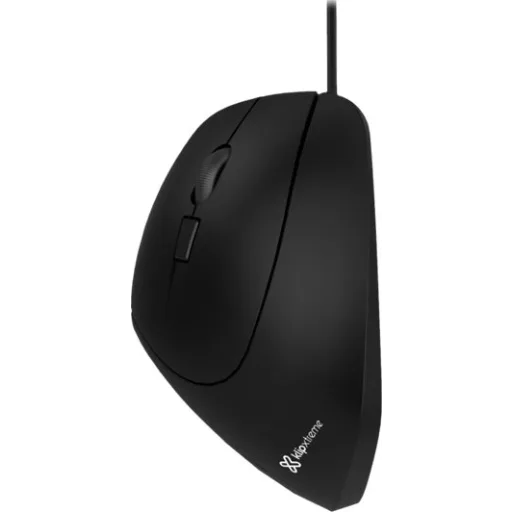 Imagen 5 de Mouse Ergonómico Alámbrico KlipX KMO-506 Óptico 1600dpi 6 Botones USB Negro