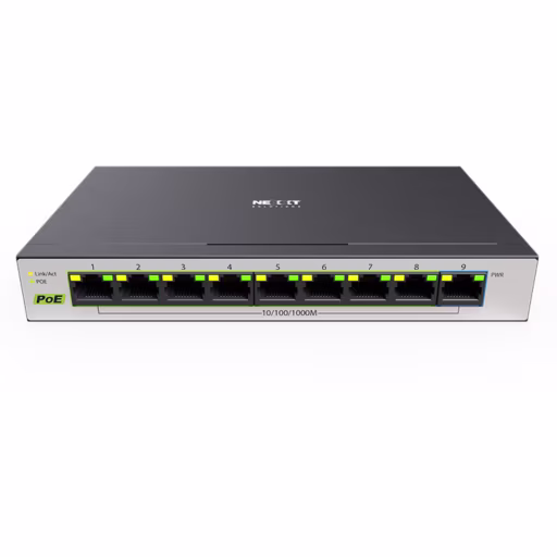 Imagen 0 de Switch Gigabit Nexxt Vertex V900P 9 Puertos PoE+, Escritorio, 120W 10/100/1000Mb