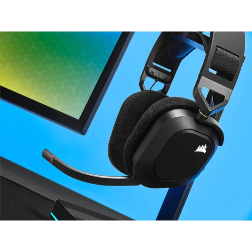 Imagen 12 de CORSAIR Gaming HS80 RGB - Auricular - tamano completo - 2,4 GHz - inalambrico - 