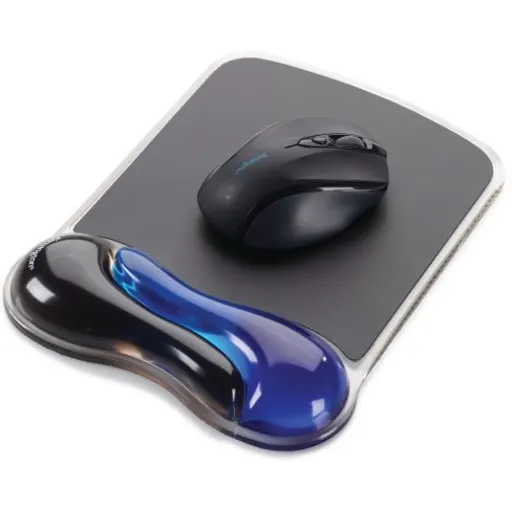 Pad Mouse Gel Ergonomico Con Soporte Azul