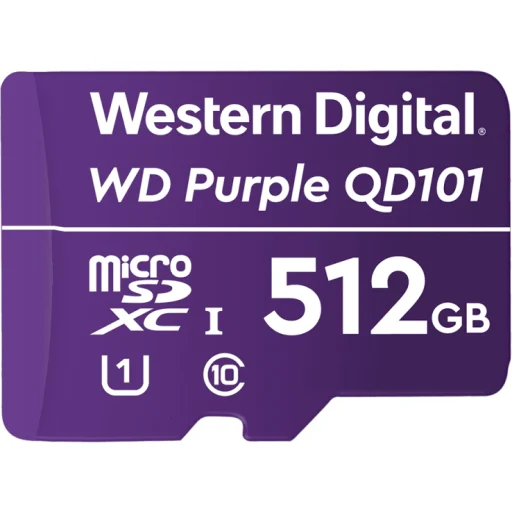 Memoria MicroSDXC 512GB Western Digital Purple QD101 Clase 1 (U1)  CL10 333x