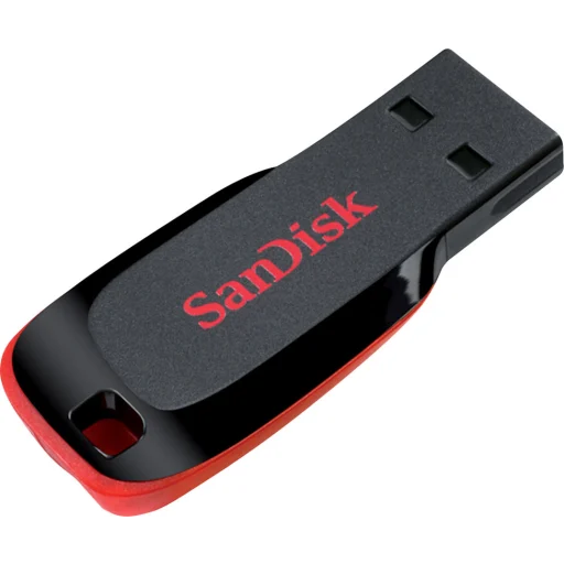 Pendrive 16GB SanDisk Cruzer Blade Z50 USB 2.0 Color Negro y Rojo