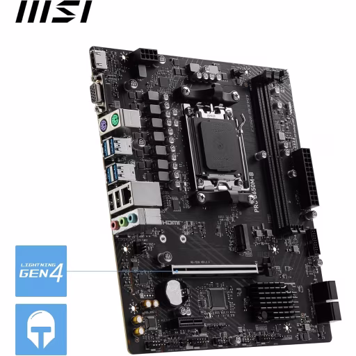 Imagen 4 de Tarjeta Madre MSI PRO B650M-B Socket AM5 2*DDR5 HDMI D-Sub 1*PCIex16 Slot LAN