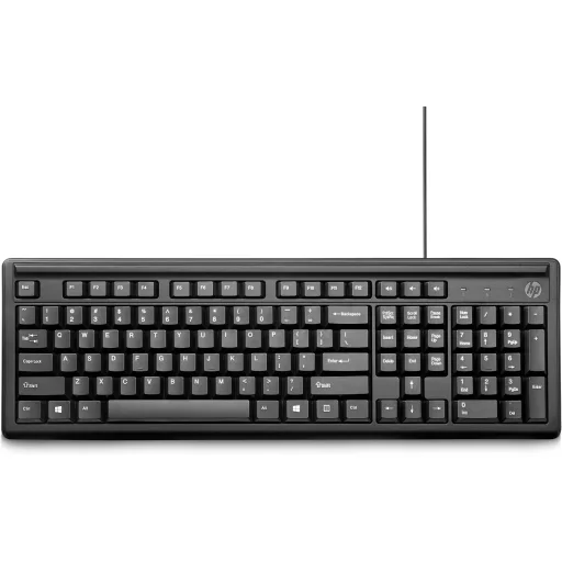 Imagen 0 de Teclado Alámbrico HP 100 En Español Interfaz  USB Color Negro