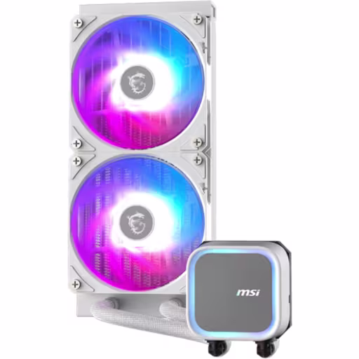 Imagen 1 de Refrigeración Líquida MSI MAG CORELIQUID A13 240 LGA1851 AM5 2*120mm Color Blanc