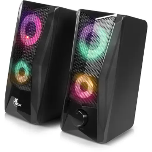 Altavoces para ordenador, Altavoz para PC Sonido estéreo Altavoz multimedia  con alimentación USB y luz LED de colores para PC portátil de sobremesa