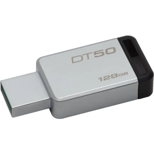 Imagen 0 de Pendrive 128GB Kingston DataTraveler 50 USB 3.1 Color Plata y Negro 