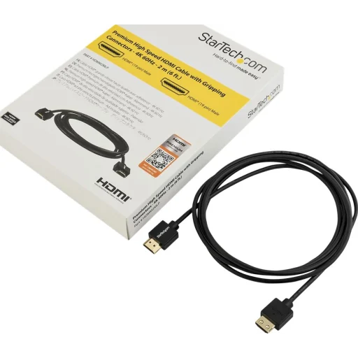 Imagen 4 de Cable HDMI v2.0 M/M 4K 60Hz Alta Veloc. Premium 34AWG 2mt c/agarre - StarTech