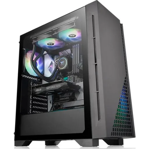 Imagen 0 de Gabinete Thermaltake H330 TG USB 2.0/3.0 Aud/Mic Vidrio templado Mid Tower Negro