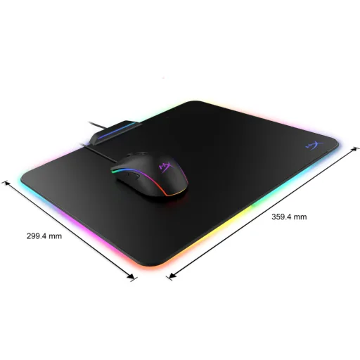 Imagen 4 de Pad Mouse HyperX® FURY Ultra LED RGB 360° Gamer Goma Antideslizo color Negro