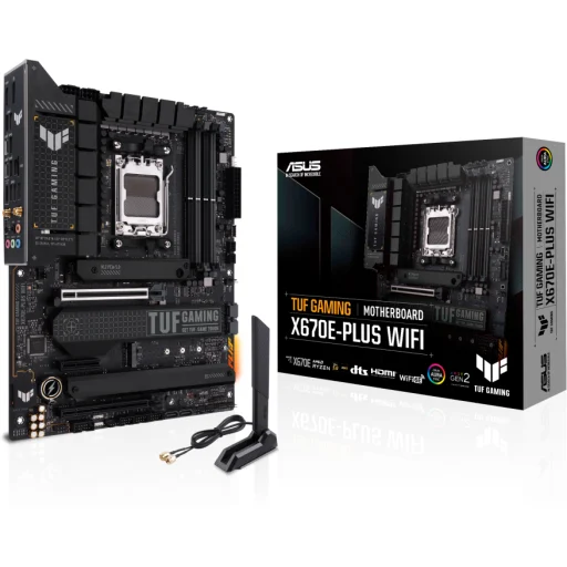 Imagen 0 de Tarjeta Madre Asus TUF GAMING X670E-PLUS WIFI AMD AM5 4*DDR5 4*M.2 DP HDMI USB-C