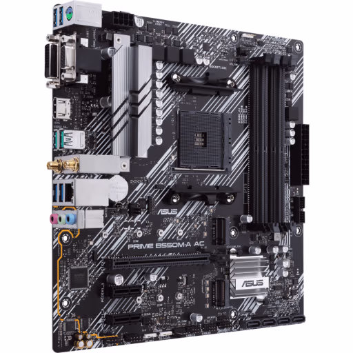 Imagen 1 de Tarjeta Madre Asus PRIME B550M-A AC AMD AM4 4*DDR4 WiFi 2*M.2 DVI HDMI VGA mATX